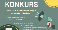 "Motto wolontariusza Warmii i Mazur"- konkurs