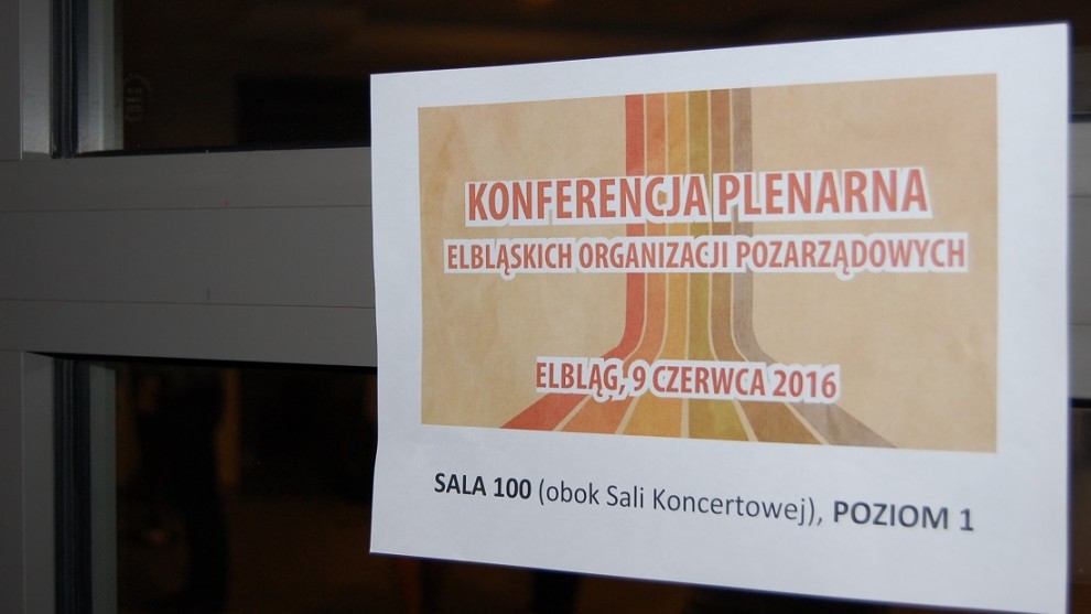 Konferencja Plenarna Elbląskich Organizacji Pozarządowych